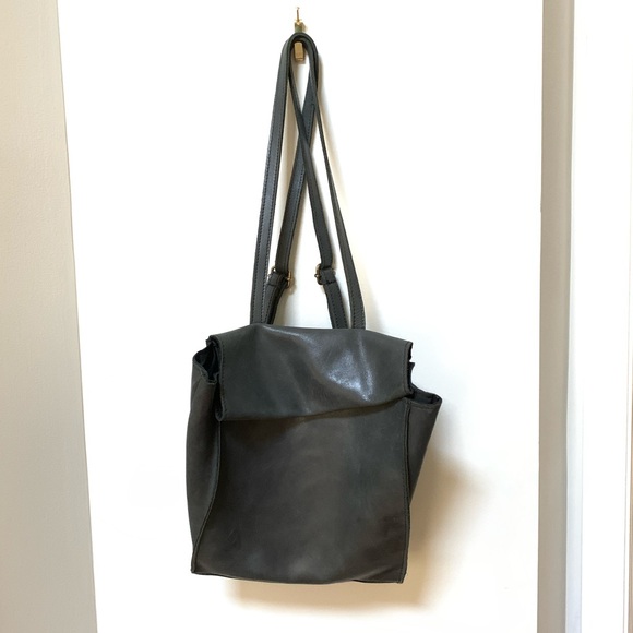 BRANDY MELVILLE Foldover Leather Backpack - Picture 2 of 7